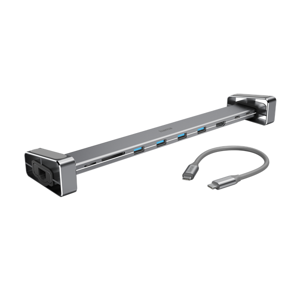 HAMA 200103, USB TYPE-C 9 IN 1 DOKKOLÓ ADAPTER (4x USB3.1, HDMI, LAN, USB-C, PD, SD)