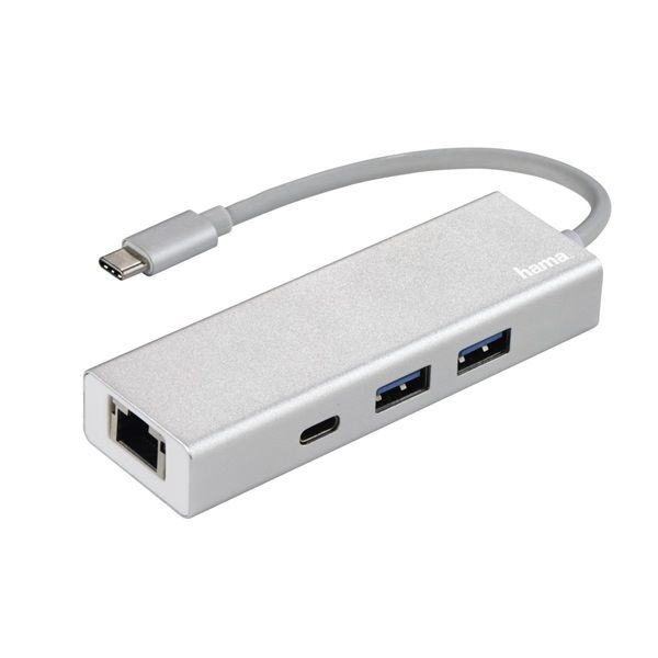 HAMA USB TYPE-C HUB - 2 USB, 1 USB TYPE-C, LAN (200108)