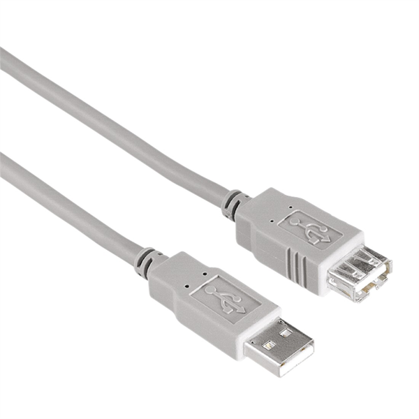 HAMA 200905, FIC USB KÁBEL A-A TÍPUS  1,8M ECO, SZÜRKE