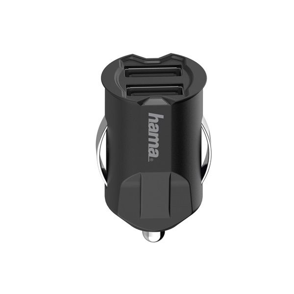 HAMA dupla autós töltő USB 2.1A, 10.5W (200015) fekete