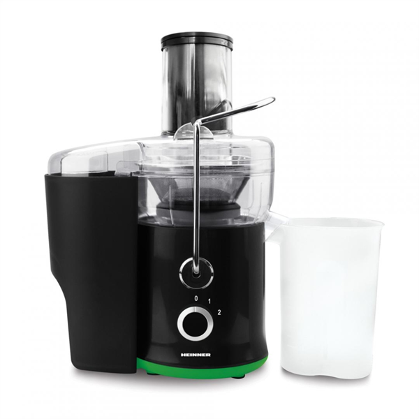 HEINNER HSF-600BK Gyümölcscentrifuga, 2 sebességfokozat, 0.5L-1.5L, 600W, Fekete