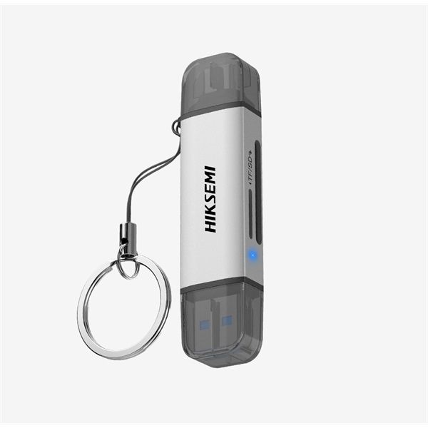 HIKSEMI Kártyaolvasó USB 3.0/Type-C SD & TF kártya (HS-HUB-CR01) Szürke