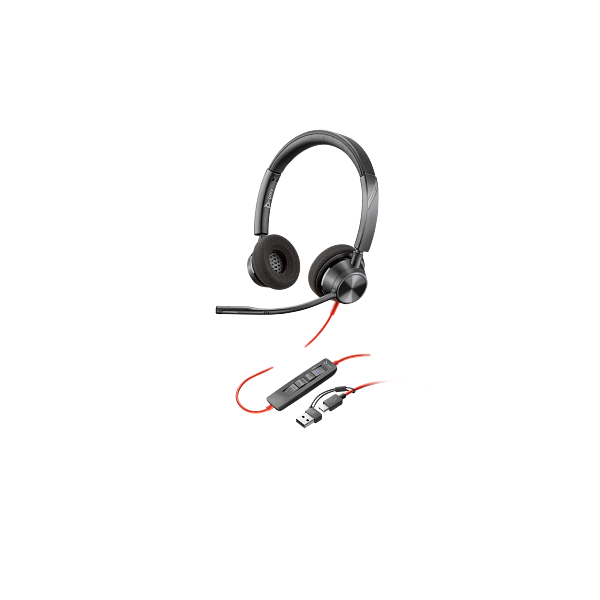 HP POLY fejhallgató Blackwire 3220 sztereó USB-C+USB-C/USB-A adapter (8X228AA)