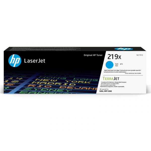 HP No.219X Toner 2500 oldal (W2191X) ciánkék