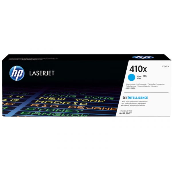 HP No.410X Toner 5000 oldal (CF411X) ciánkék