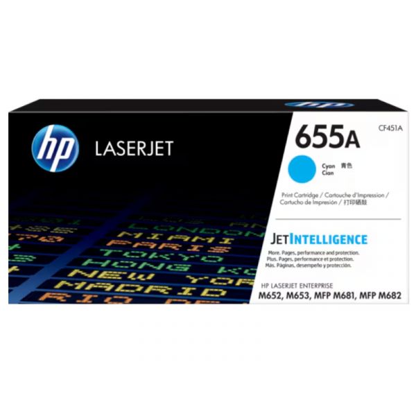 HP No.655A Toner 10500 oldal (CF451A) ciánkék