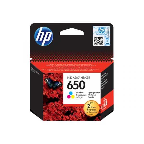 HP 650 CZ102AE Ink Advantage patron háromszínű