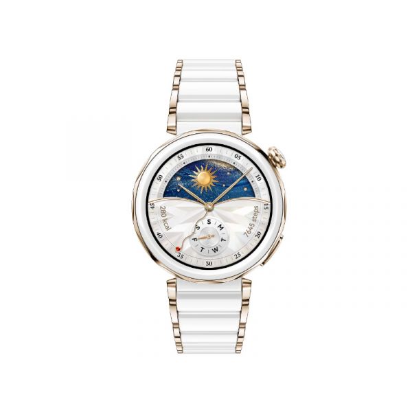 Huawei Watch GT 5 Pro 42mm okosóra (55020DRC) fehér kerámia szíj