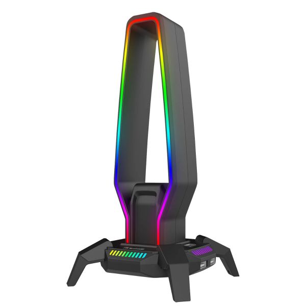 MARVO Kobe 30 RGB világítású fejhallgató tartó - fekete (HZ-10)