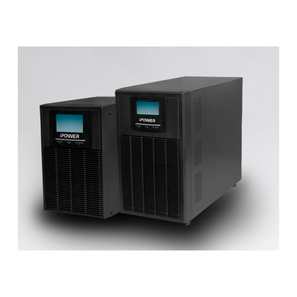 iPOWER UPS, 3000VA, 3000W, 8x IEC C13 + 1x  C19 SNMP/USB/RS-232, szünetmentes tápegység, LCD kijelző, AVR, online, tower (UPS1000-I-T3KVA-6B)