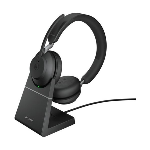 JABRA Evolve2 65 MS Teams Stereo Bluetooth Vezeték Nélküli Fejhallgató + Töltő állomás (26599-999-989)
