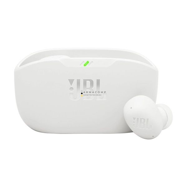 JBL Wave Buds 2 Bluetooth fülhallgató, aktív zajszűrő, mélyhang kiemelés,  IP 54 por és vízálló, 4  mikrofon, fehér