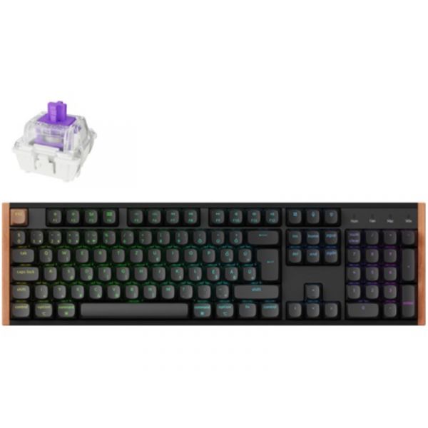 Keychron K10 HE Bluetooth / vezeték nélküli HU Gateron magnetic nebula mechanikus billentyűzet, fekete (K10H-F1Z-HU)