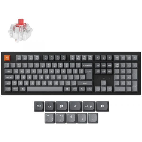 Keychron K10 Max Bluetooth / vezeték nélküli / USB HU Keychron Super Brown mechanikus billentyűzet, fekete (K10M-H3Z-HU)
