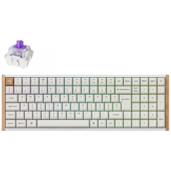 Keychron K4 HE Bluetooth / vezeték nélküli HU gaming Gateron magnetic nebula mechanikus billentyűzet, fehér (K4H-Q1P-HU)