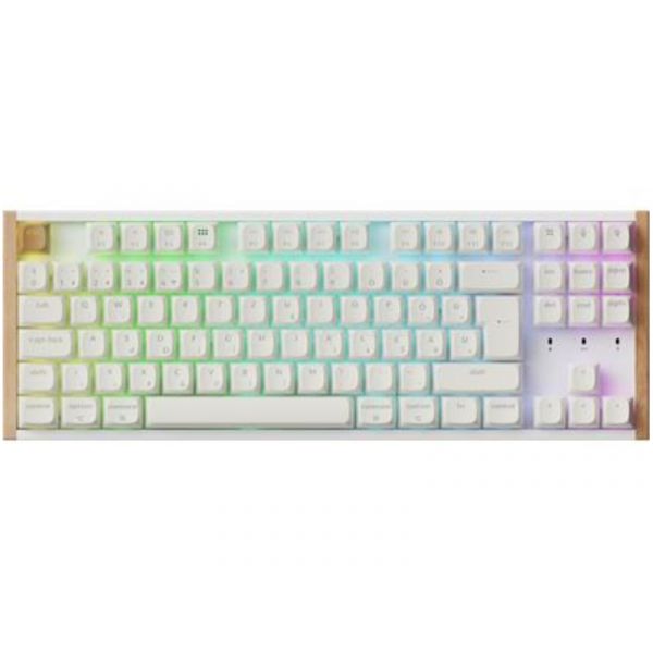 Keychron K8 HE Bluetooth / vezeték nélküli HU Gateron magnetic nebula mechanikus billentyűzet, fehér (K8H-Q1Z-HU)