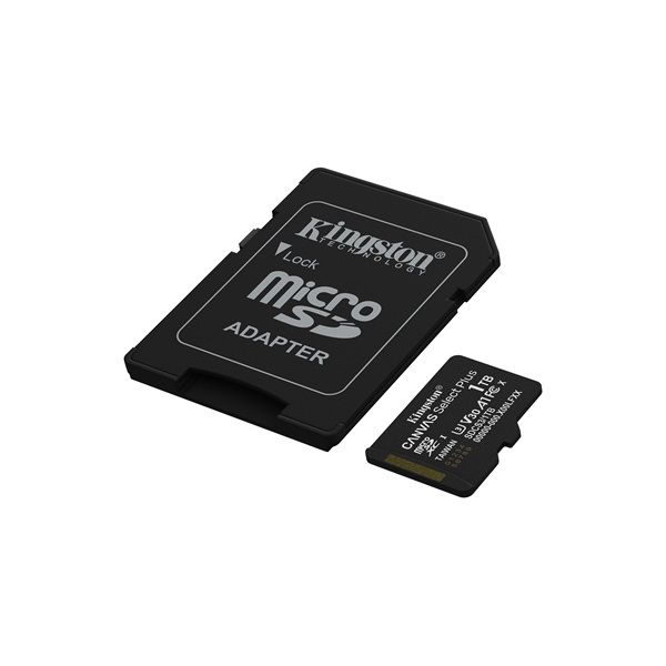 KINGSTON Memóriakártya MicroSDXC 1TB Canvas Select Plus Gen3 150R A1 + Adaprer
