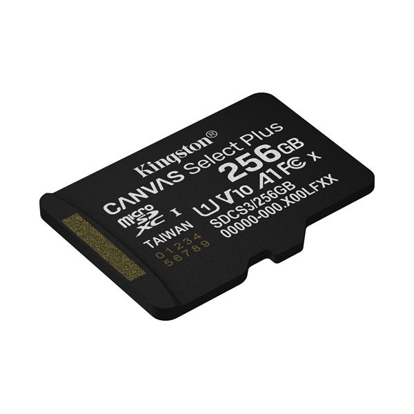 KINGSTON Memóriakártya MicroSDXC 256GB Canvas Select Plus Gen3 150R A1 Adapter nélkül (SDCS3/256GBSP)