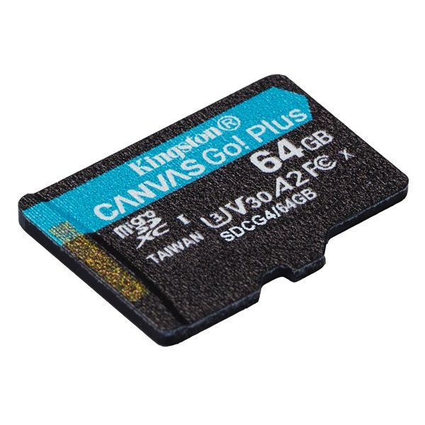 KINGSTON Memóriakártya MicroSDXC 64GB Canvas Go Plus Gen4 200R A2 U3 V30 Adapter nélkül (SDCG4/64GBSP)