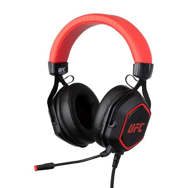 KONIX UFC Vezetékes 7.1 Gaming Headset Pc/PS4/PS5/Xbox One/Xbox Series/Nintendo Switch (KX-UFC-PGHR-PC) Fekete-Piros