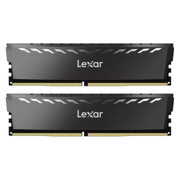 Lexar 2x16GB THOR DDR4 3200 UDIMM XMP Memory with heatsink. Dual pack (LD4BU016G-R3200GDXG)