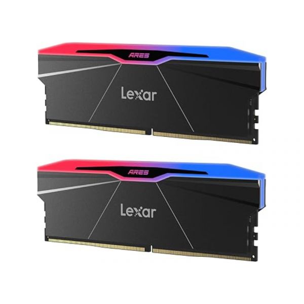 Lexar Ares 2nd Gen 32GB DDR5 6000 (2x16GB KIT) CL30 DIMM, 1.35V, heatsink, RGB, Black (LD5U16G60C30BR-RGD)