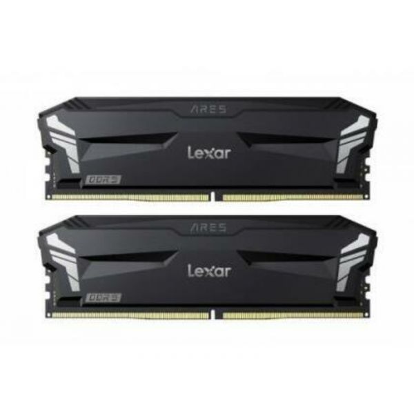 Lexar 32GB Kit (2x16GB) Ares DDR5 6000 CL32 1.35V heatsink, Non-RGB lighting, Dual pack, Black Color (LD5U16G60C320A-RGD)