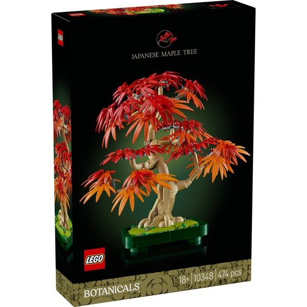 LEGO Botanicals Vöröslevelű japán juhar bonsai, növénydekoráció (10348)