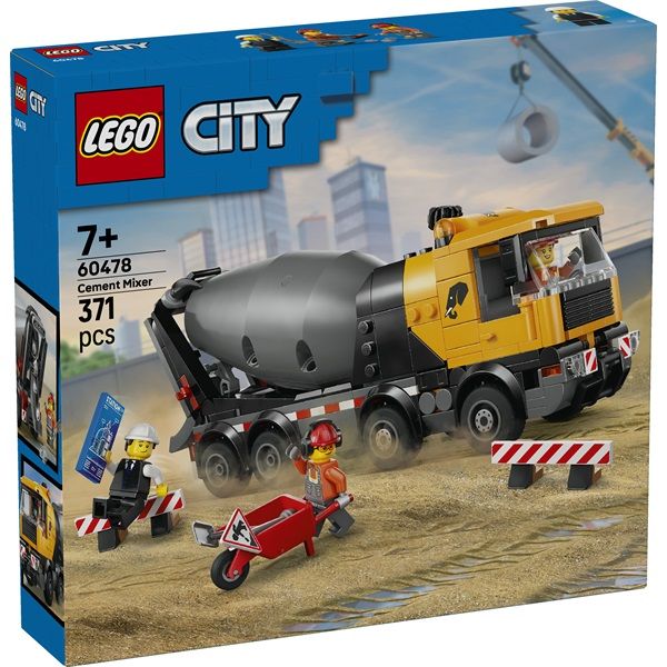 LEGO City Betonkeverő teherautó építőjáték gyerekeknek (60478)