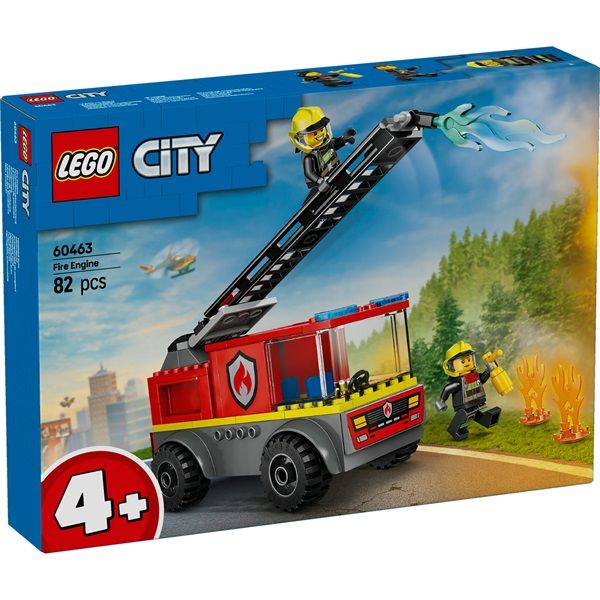 LEGO City Létrás tűzoltóautó, játék tűzoltójármű, ajándék gyerekeknek 60463