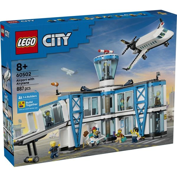 LEGO City Repülőtér egy repülőgéppel – Játékrepülőtér-készlet 60502