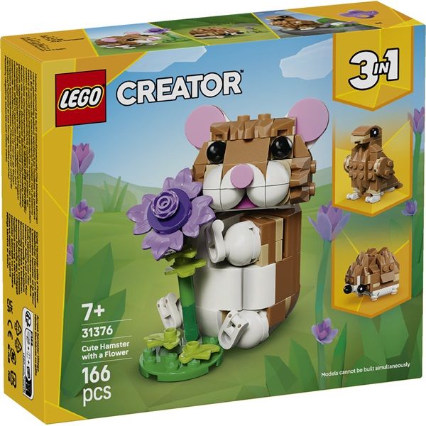 LEGO Creator 3 az 1-ben Aranyos hörcsög egy virággal (31376)