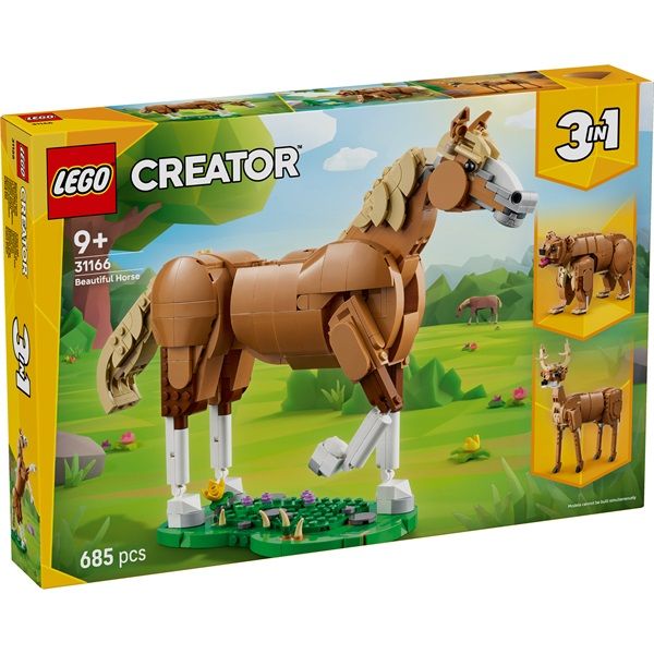 LEGO Creator 3 az 1-ben Csodaszép ló játék állatot tartalmazó építőszett (31166)
