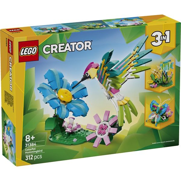 LEGO Creator 3 az 1-ben Vadállatok: Színpompás kolibri, dekoráció (31384)