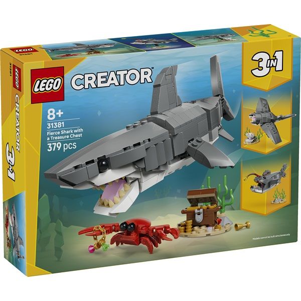 LEGO Creator Veszedelmes cápa egy kincsesládával, játék (31381)