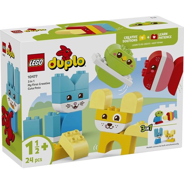 LEGO DUPLO Első készletek Kreatív és aranyos, 3 az 1-ben házi kedvencek játék 10477