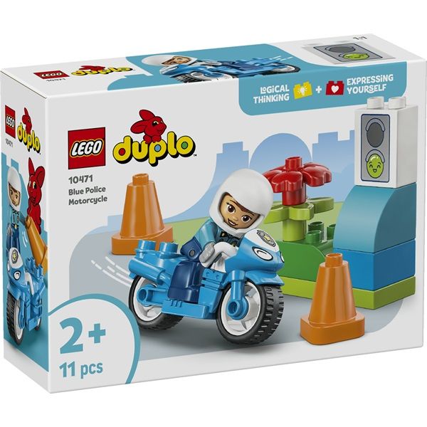 LEGO DUPLO Városi kalandok Kék rendőrségi motorkerékpár játékkészlet (10471)