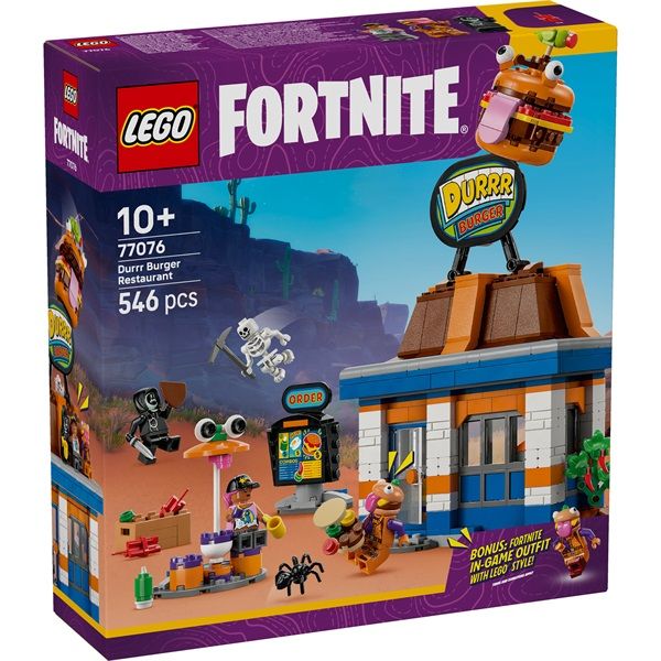 LEGO Fortnite Durrr Burger étterem, videójátékon alapuló játék (77076)