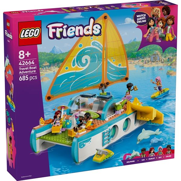 LEGO Friends Hajós kirándulás és kaland, építőkészlet és történetmesélős játék 42664