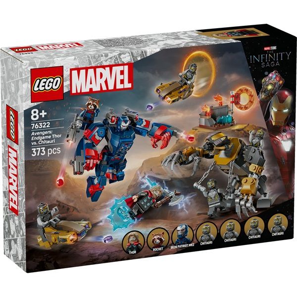 LEGO | Marvel Bosszúállók: Végjáték Thor a chitauri harcosok ellen, szuperhősakciók (76322)