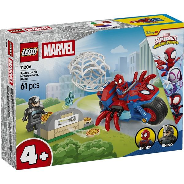 LEGO | Marvel Póki és csodálatos barátai Motorkerékpáros Pókember vs. Rhino (11206)