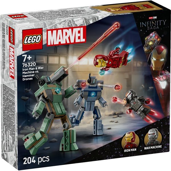 LEGO | Marvel Vasember és Hadigép vs. Hammer-drónok, építőjáték (76320)