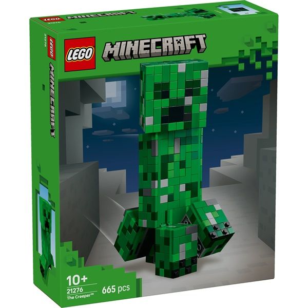 LEGO Minecraft A Creeper, videójátékon alapuló dekoráció, és akciófigurát rejtő építőjáték (21276)