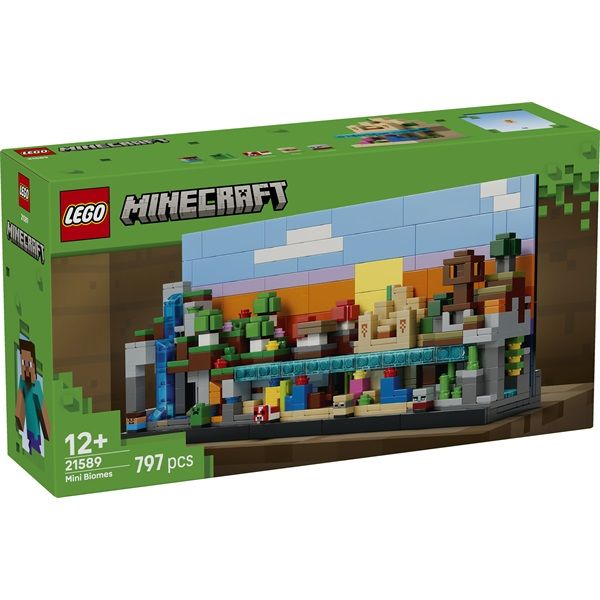 LEGO Minecraft Minibiomok, művészi gaming építőkészlet 21589
