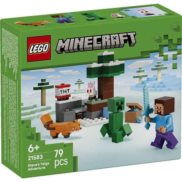 LEGO Minecraft Steve tajgai kalandjai, gamerajándék 21583