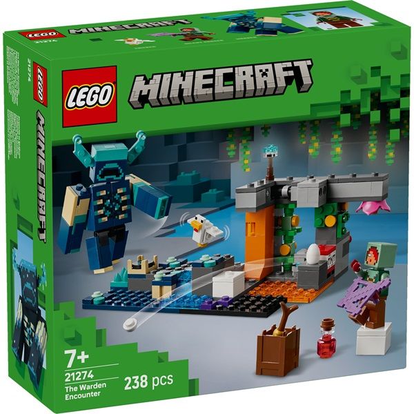 LEGO Minecraft Találkozás az Őrzővel, gyűjthető, videójátékon alapuló termék 21274