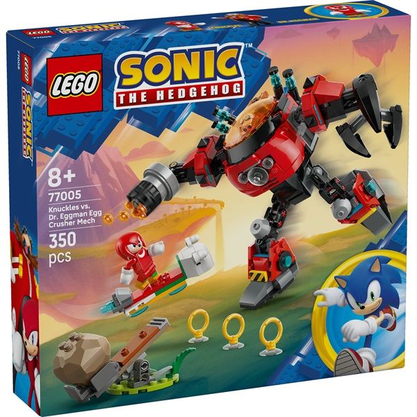 LEGO Sonic the Hedgehog Knuckles vs. Dr. Eggman Egg Crusher robotja, játékszett 77005