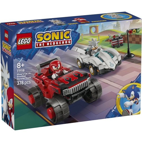 LEGO Sonic the Hedgehog Silver autója Knuckles monster truckja ellen 77118