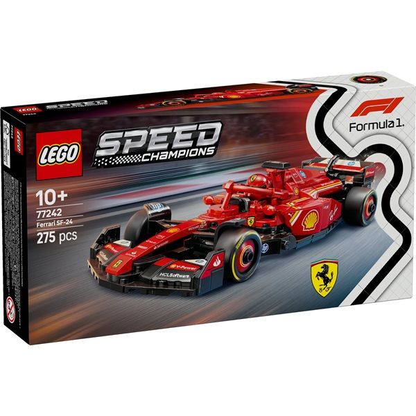 LEGO Speed Champions Ferrari SF-24 F1 versenyautó, pilótaszett (77242)