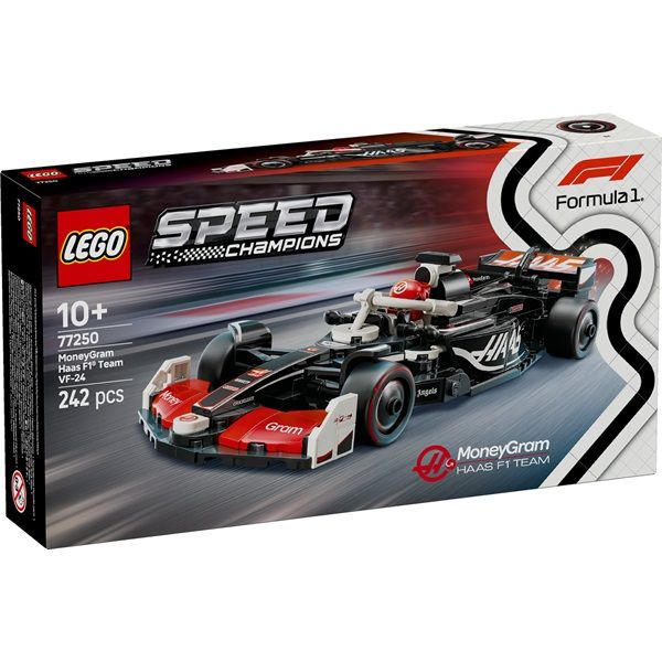 LEGO Speed Champions MoneyGram Haas F1 Team VF-24 versenyautó, játék jármű 77250